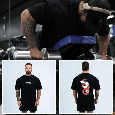 CBUM Majica kratkih rukava Gym Fitness T-shirt Široka prevelika pamučna muška majica kratkih rukava Sportske majice Ljetni trening Vježba Ženske majice