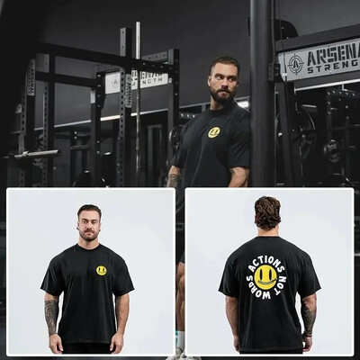 CBUM Majica kratkih rukava Gym Fitness T-shirt Široka prevelika pamučna muška majica kratkih rukava Sportske majice Ljetni trening Vježba Ženske majice
