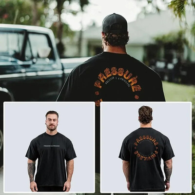 CBUM Majica kratkih rukava Gym Fitness T-shirt Široka prevelika pamučna muška majica kratkih rukava Sportske majice Ljetni trening Vježba Ženske majice