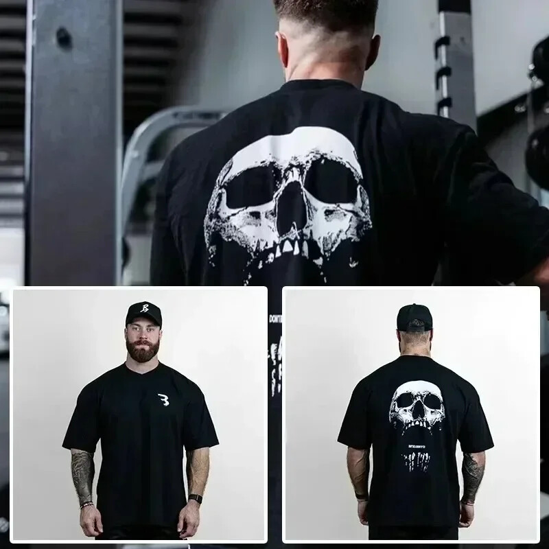CBUM Majica kratkih rukava Gym Fitness T-shirt Široka prevelika pamučna muška majica kratkih rukava Sportske majice Ljetni trening Vježba Ženske majice