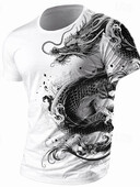 3D Dragon Print vīriešu T-krekls Vasaras ikdienas ikdienas vīriešu ielas T-krekls āra sportam īsām piedurknēm Urban Fashion vīriešu T-krekls