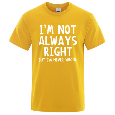 Man ne vienmēr ir pareizi burti Vīriešu T-krekls Augstas kvalitātes T krekli Vasaras lielizmēra īsām piedurknēm Apģērbi Kokvilnas brīvi ielu topi