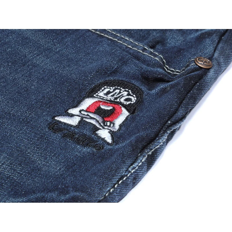 Schinteon Vīriešu Demin Bikses Baggy, brīvas ikdienas hiphopa skeitborda Streetwear liela izmēra 46 48 Taisnas izšūšanas bikses