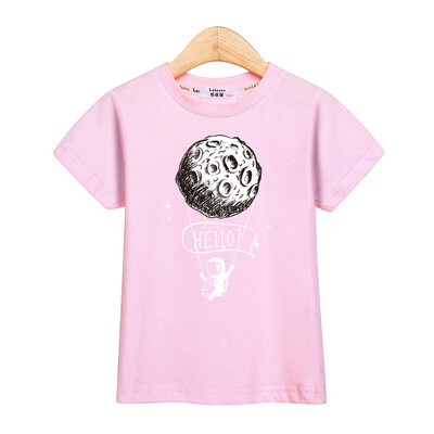 2024. gada jauns astronautu T-krekls ar īsām piedurknēm, mazuļu zēnu vasaras topi, bērnu multfilmu kokvilnas krekls 3-14T