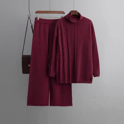 Jersey Mujer sügistalvine moe kampsun kilpkaelus, vaba vabaaja kootud komplekt, avar paks soe kampsun lahtine naiste ülikond CR1416