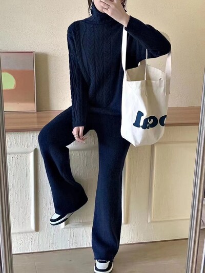 Jersey Mujer sügistalvine moe kampsun kilpkaelus, vaba vabaaja kootud komplekt, avar paks soe kampsun lahtine naiste ülikond CR1416