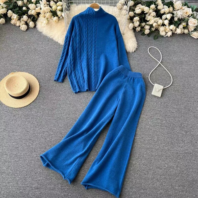 Jersey Mujer sügistalvine moe kampsun kilpkaelus, vaba vabaaja kootud komplekt, avar paks soe kampsun lahtine naiste ülikond CR1416