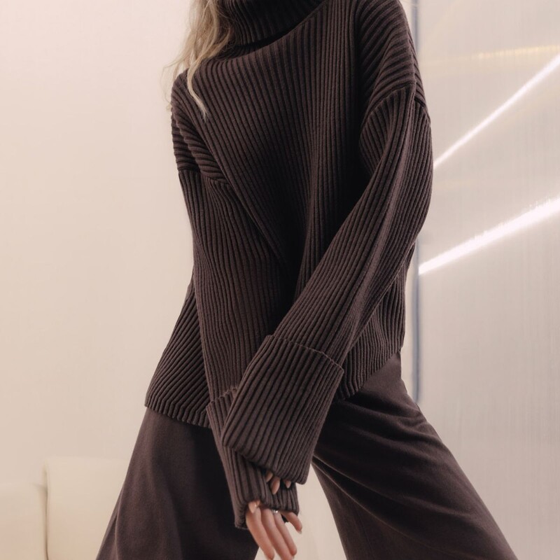 OMCHION korejiešu stila brīvs džemperis ar bruņurupuču vienkrāsu sieviešu džemperis, rudens ziemas jauns trikotāžas uzvalka džemperis