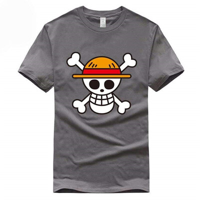 Viengabala salmu cepure ar logotipu Drukāt Vīriešu T-krekls Sieviešu apģērbi Japāņu anime kokvilnas topi Ikdienas īsām piedurknēm T krekls Ielu apģērbi