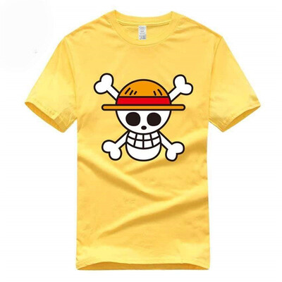 Viengabala salmu cepure ar logotipu Drukāt Vīriešu T-krekls Sieviešu apģērbi Japāņu anime kokvilnas topi Ikdienas īsām piedurknēm T krekls Ielu apģērbi