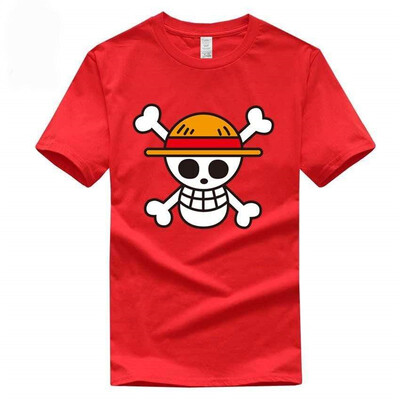 Viengabala salmu cepure ar logotipu Drukāt Vīriešu T-krekls Sieviešu apģērbi Japāņu anime kokvilnas topi Ikdienas īsām piedurknēm T krekls Ielu apģērbi