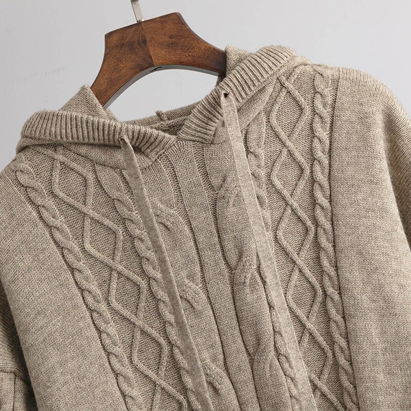 Trikotāžas džemperis, divdaļīgs sieviešu uzvalks, džemperis ar aukliņu kapuci + bikses ar platām kājām, divdaļīgu ceptu mīklu apdrukāti komplekti