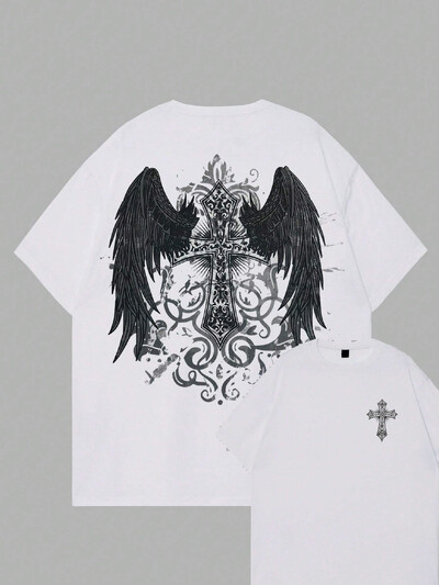 Гръндж Пънк Мъже Жени Памучна тениска Луксозна марка Мода Големи размери Ежедневна тениска с къс ръкав Улична тениска с класически принт S-4xl