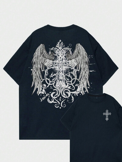 Гръндж Пънк Мъже Жени Памучна тениска Луксозна марка Мода Големи размери Ежедневна тениска с къс ръкав Улична тениска с класически принт S-4xl