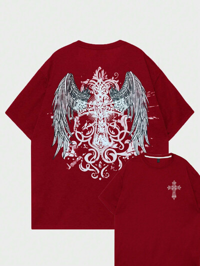 Гръндж Пънк Мъже Жени Памучна тениска Луксозна марка Мода Големи размери Ежедневна тениска с къс ръкав Улична тениска с класически принт S-4xl