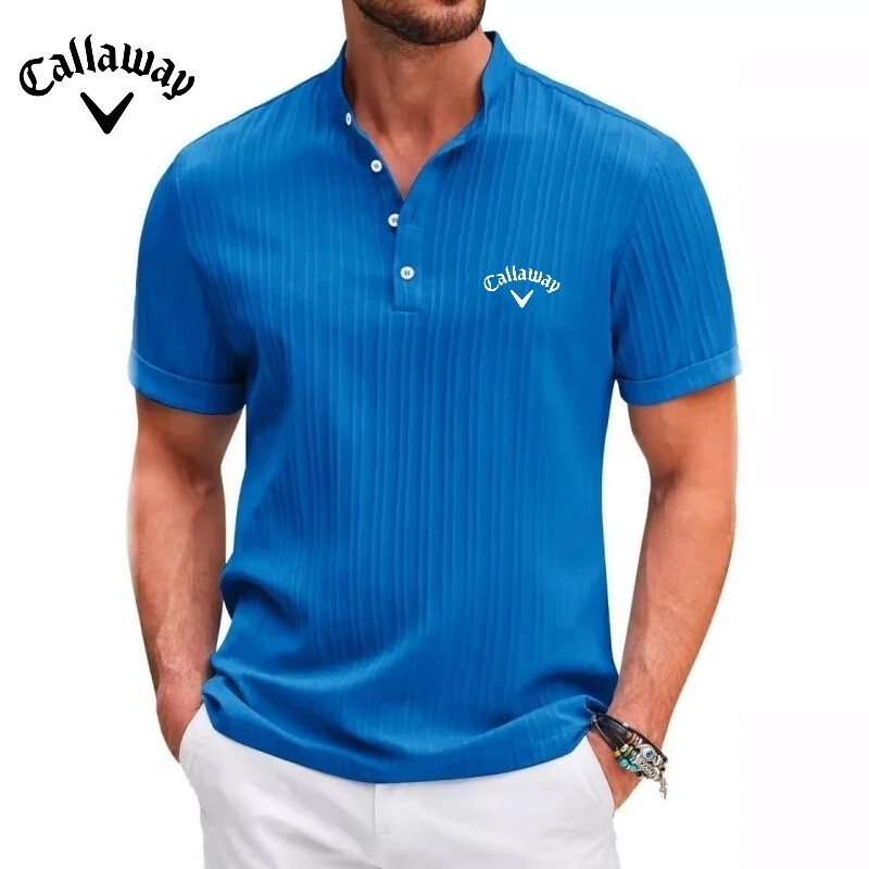 Nova vrhunska izvezena pamučna i lanena Henry košulja na pruge za mušku ljetnu ležernu modnu udobnu prozračnu majicu kratkih rukava