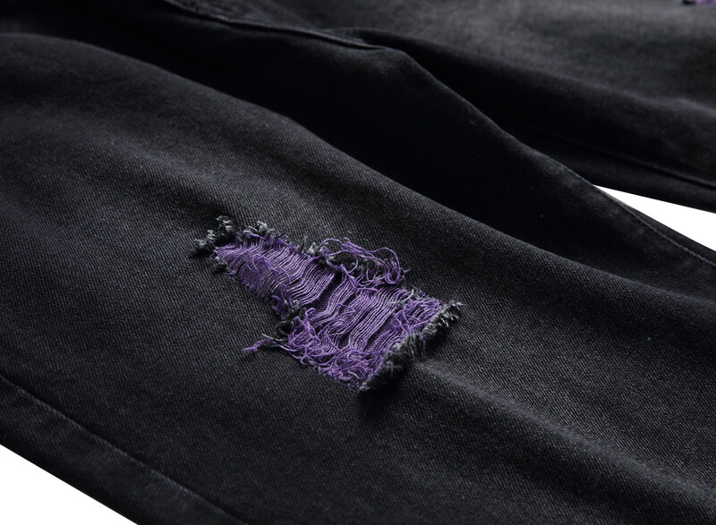 Meeste teksad mustad rebenenud stretch õhukesed meeste teksad lillad rebenenud augud rohkem rebenenud teksad mustad rebenenud teksad meestele