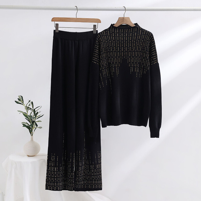 Kootud magamisriiete komplekt Sügistalvine Paksendatud Suuremõõtmeline avara pikkade varrukatega kampsun Kaheosaline Pidžaama Naiste vabaajariietus kodus