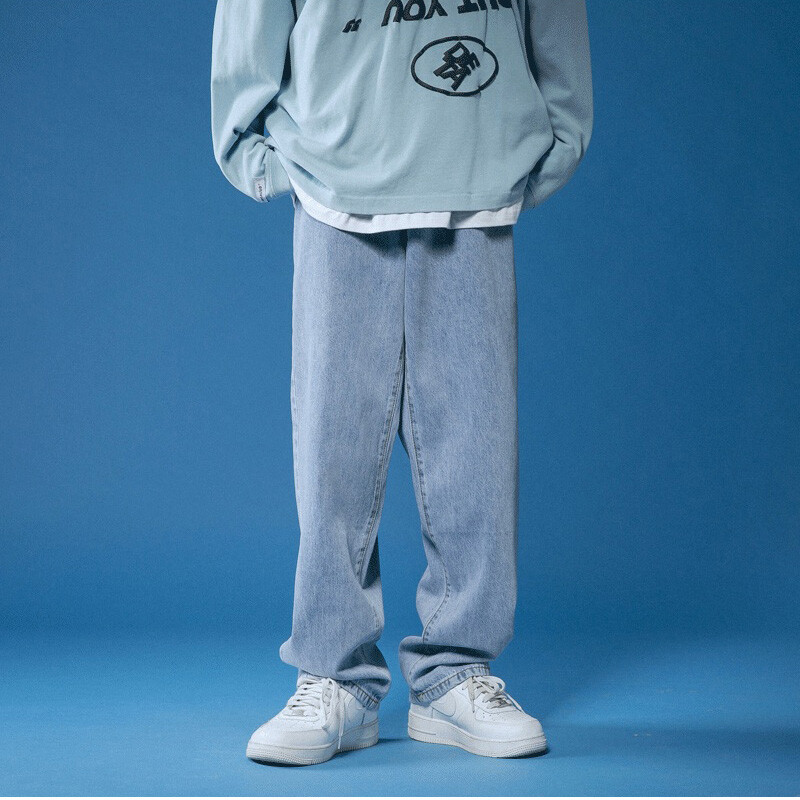 Muške traperice Velike traperice za tinejdžere Hlače za muškarce Jean široke hlače Muška moda Muškarci Trendyol Streetwear Korejski muškarci