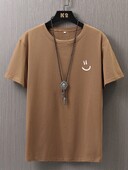 Minimālisma smaids sejas stils Grafiskā apdruka Topi Vīriešu Hip Hop T-krekls T krekls Vasaras elpojošs T krekls Street Cotton T krekls