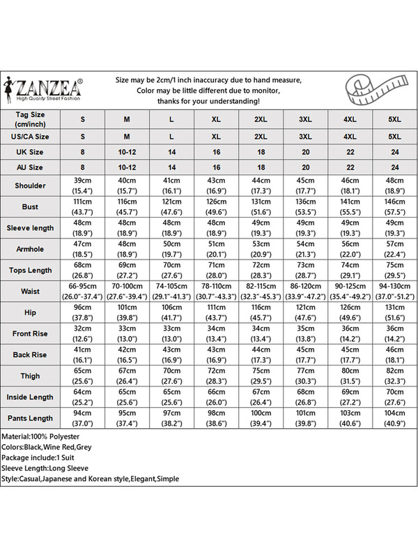 ZANZEA Sieviešu 2GAB bikšu komplekti Modes tauriņš ar izšūtu puloveru tērpi rudens platas kājas garu bikšu uzvalks ikdienas džemperu komplekti