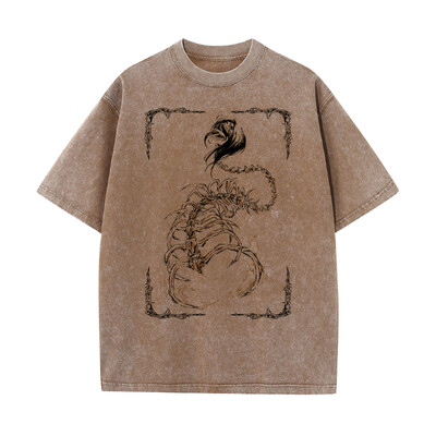 Vīriešu mazgāti Anime Attack On Titan T-krekls Hip Hop Streetwear Graphic Print Oversize T krekls ar īsām piedurknēm Kokvilnas brīvi vintage topi