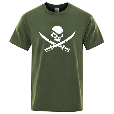 Pirateskull Print Naljakad T-särgid Meesed Naised 100% Puuvillane T-särk Hip Hop Lahtine Tee-Riided Vabaaja mood vabaaja topid Tänavarõivad