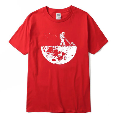 Ljetna muška majica kratkih rukava Visoka kvaliteta 100% smiješni pamuk Lunar Cleaner Printing Ležerna cool opuštena muška mekana majica s O izrezom Hip Hop majice