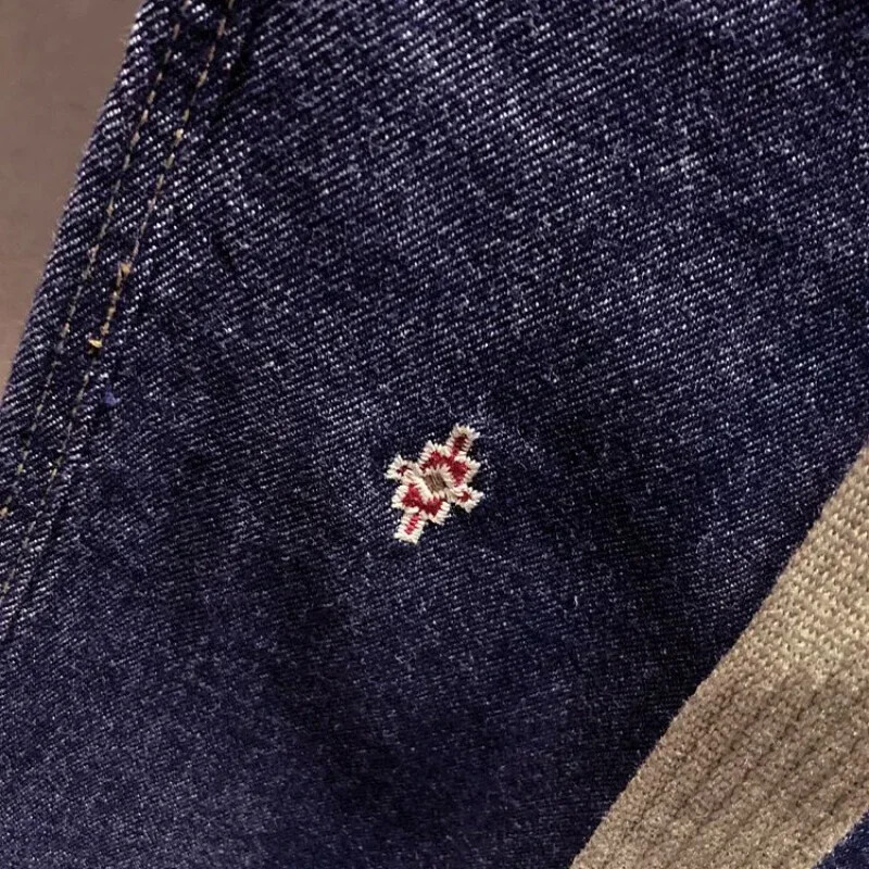 Meeste teksad Sirged püksid Kvaliteetsed tikandid Meeste Kauboipüksid Harem Graphic 2024 Korea sügis Y2k klassikaline