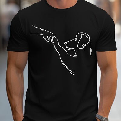 Muška majica kratkih rukava s okruglim izrezom i kratkim rukavima od 100% pamuka, ležerna sportska opuštena kroja