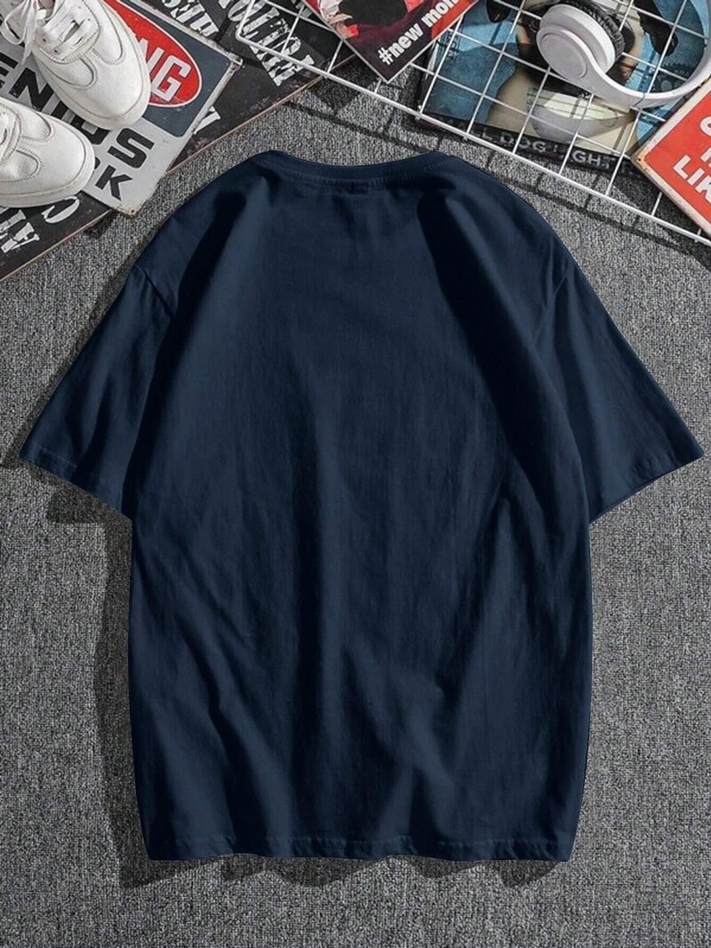 Paris Romantic City Letter Graafilise trükiga T-särgid Meeste T-särk Suvine lahtised riided Lahtised puuvillased Oversize Tsärk Tänava pehmed topid