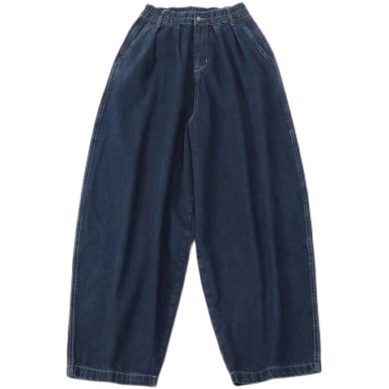 Japāņu stila retro vīriešu ikdienas džinsi, ielas modes zīmols, brīvs, moderns, daudzpusīgs, platas laternas bikses S-3XL