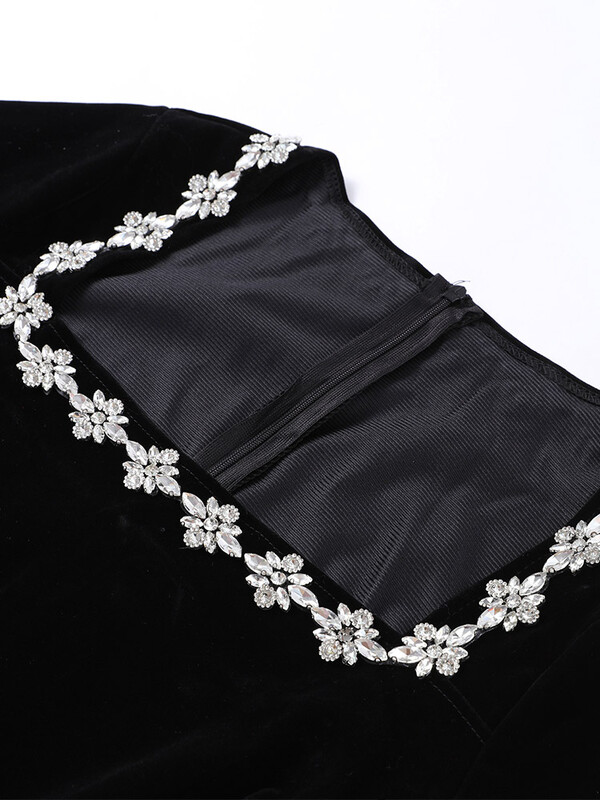 Dimanta samta kombinezoni sievietēm ar augstu vidukli ar garām piedurknēm kvadrātveida apkakle ikdienišķs sieviešu kombinezons, 2024. gada ziemas elegants, melns sieviešu romāns