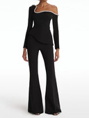 Pavasara un vasaras modes kombinezoni ar garām piedurknēm, sieviešu bikses, vienkārši eleganti rotaļu tērpi, 2025. gada solīdi, seksīgi sieviešu bodiji.