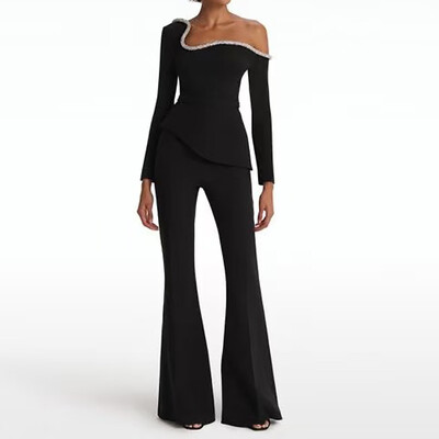 Pavasara un vasaras modes kombinezoni ar garām piedurknēm, sieviešu bikses, vienkārši eleganti rotaļu tērpi, 2025. gada solīdi, seksīgi sieviešu bodiji.