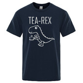 Vīriešu sieviešu T-krekli Tēja Rex Smieklīgi Dinozaurs Dzēriens Kafija T Krekli Modes Ikdienas krekls Augstas kvalitātes Streetwear Tops T-krekls
