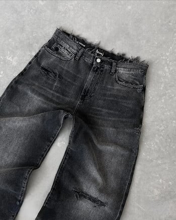 Ρετρό High Street Y2K New Washed Ripped Jeans Κεντημένα Υψηλής Ποιότητας Ανδρικό Ζευγάρι Αμερικανικό Ευέλικτο μοντέρνο παντελόνι