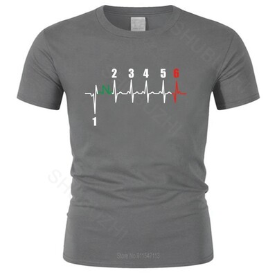 Motocikls Heartbeat Gear melns vīriešu T-krekls Biker Lover vasaras t krekls Vīriešu melns kokvilnas t-krekls lielāks piegāde