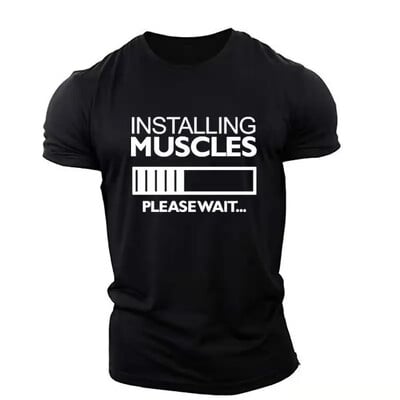 Tricou cu mânecă scurtă cu alfabet în limba engleză pentru bărbați, cu mânecă scurtă, ocazional, sport, fitness, bumbac, cu gâtul în formă de O, tricou pentru bărbați de mărime mare