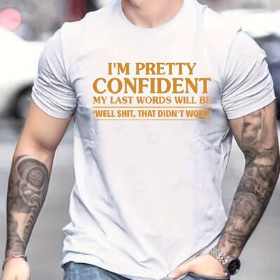 100% kokvilnas vīriešu lielizmēra T-krekls Drukāt Vīriešu grafiskā dizaina T-krekls ar apavu kakla izgriezumu Ikdienas Ērti T-krekli Vasaras vīriešu topiem