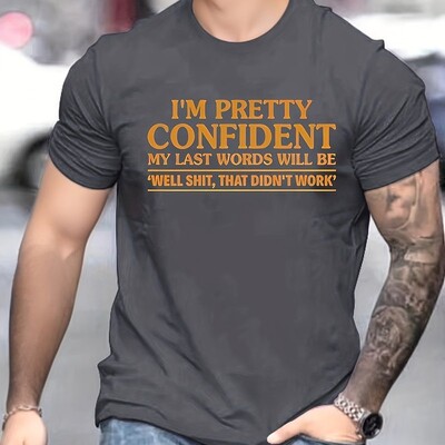 100% kokvilnas vīriešu lielizmēra T-krekls Drukāt Vīriešu grafiskā dizaina T-krekls ar apavu kakla izgriezumu Ikdienas Ērti T-krekli Vasaras vīriešu topiem