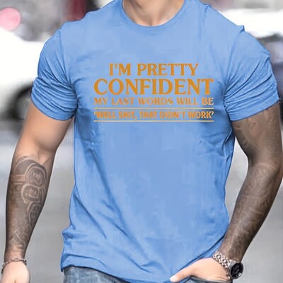 100% kokvilnas vīriešu lielizmēra T-krekls Drukāt Vīriešu grafiskā dizaina T-krekls ar apavu kakla izgriezumu Ikdienas Ērti T-krekli Vasaras vīriešu topiem