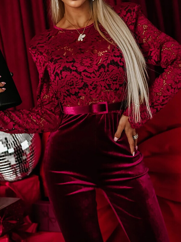 2025 O Kaela seljata moodsad kombinesoonid, naiste kevadsuvi pikkade varrukatega lihtsad mängukostüümid, pitsist lapiga õõnsad naiste bodid