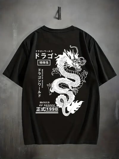 2024 Tricou pentru bărbați cu imprimeu dragon Totem din China, vară, sport în aer liber, tricou supradimensionat, tricou pentru femei, pentru bărbați, 2024