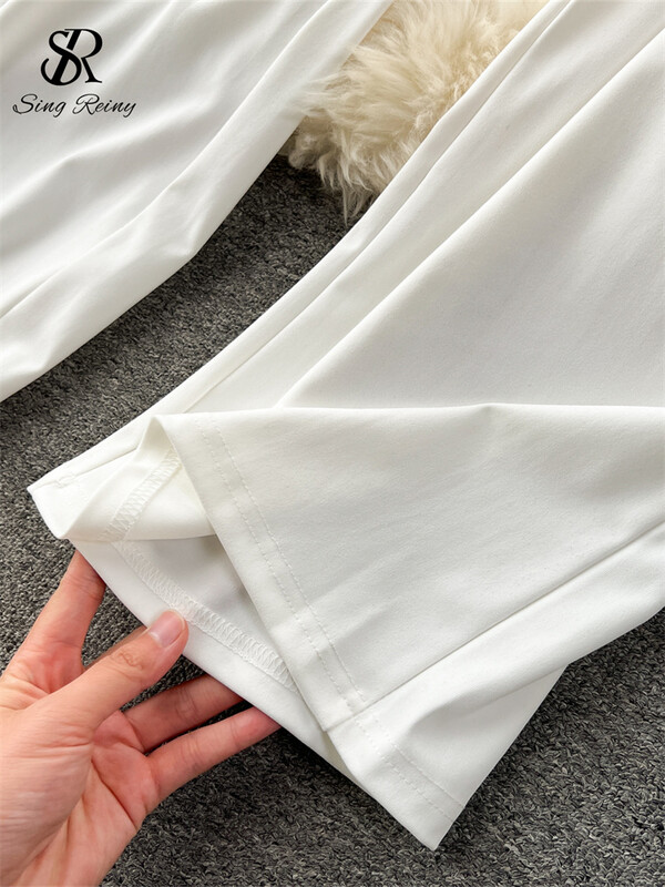 SINGREINY rudens seksīgi kombinezoni sievietēm Mode Birojs Temperaments O Kakls Garām Piedurknēm Mežģīnes Izšūtas Garās Rokas bez aizmugures