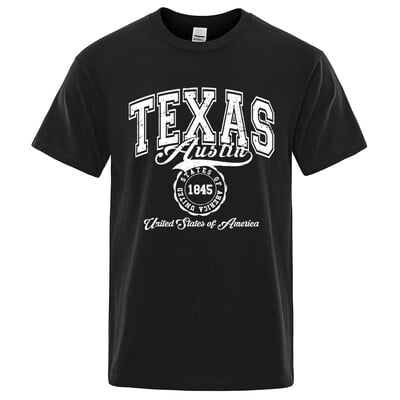 Texas Austin Statele Unite ale Americii Tricou Bărbați Femei Tricouri Hip Hop Tricou respirabil Tricou casual Haine Topuri din bumbac 100%