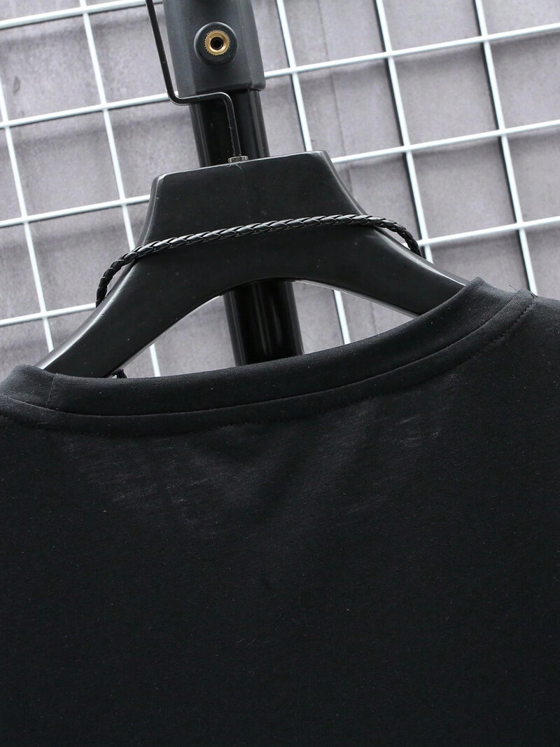 Мъжка летна свободна тениска от 100% памук с щампа с букви MILANO 96, ежедневна спортна тениска с кръгло деколте и къс ръкав