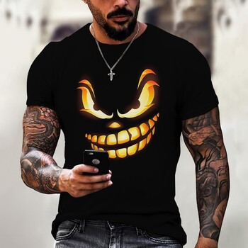 Devil Graphics T-shirt Casual Ανδρικά κοντομάνικα μπλουζάκια καλοκαιρινά ανδρικά ρούχα Φαρδιά μπλουζάκι για ανδρικά υπερμεγέθη μπλουζάκια Streetwear 5XL