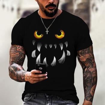 Devil Graphics T-shirt Casual Ανδρικά κοντομάνικα μπλουζάκια καλοκαιρινά ανδρικά ρούχα Φαρδιά μπλουζάκι για ανδρικά υπερμεγέθη μπλουζάκια Streetwear 5XL