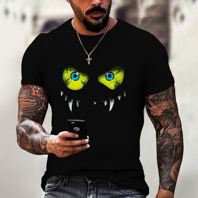 Devil Graphics T-shirt Ležerna muška majica kratkih rukava Ljetna muška odjeća Široka muška majica Prevelike majice Ulična odjeća 5XL
